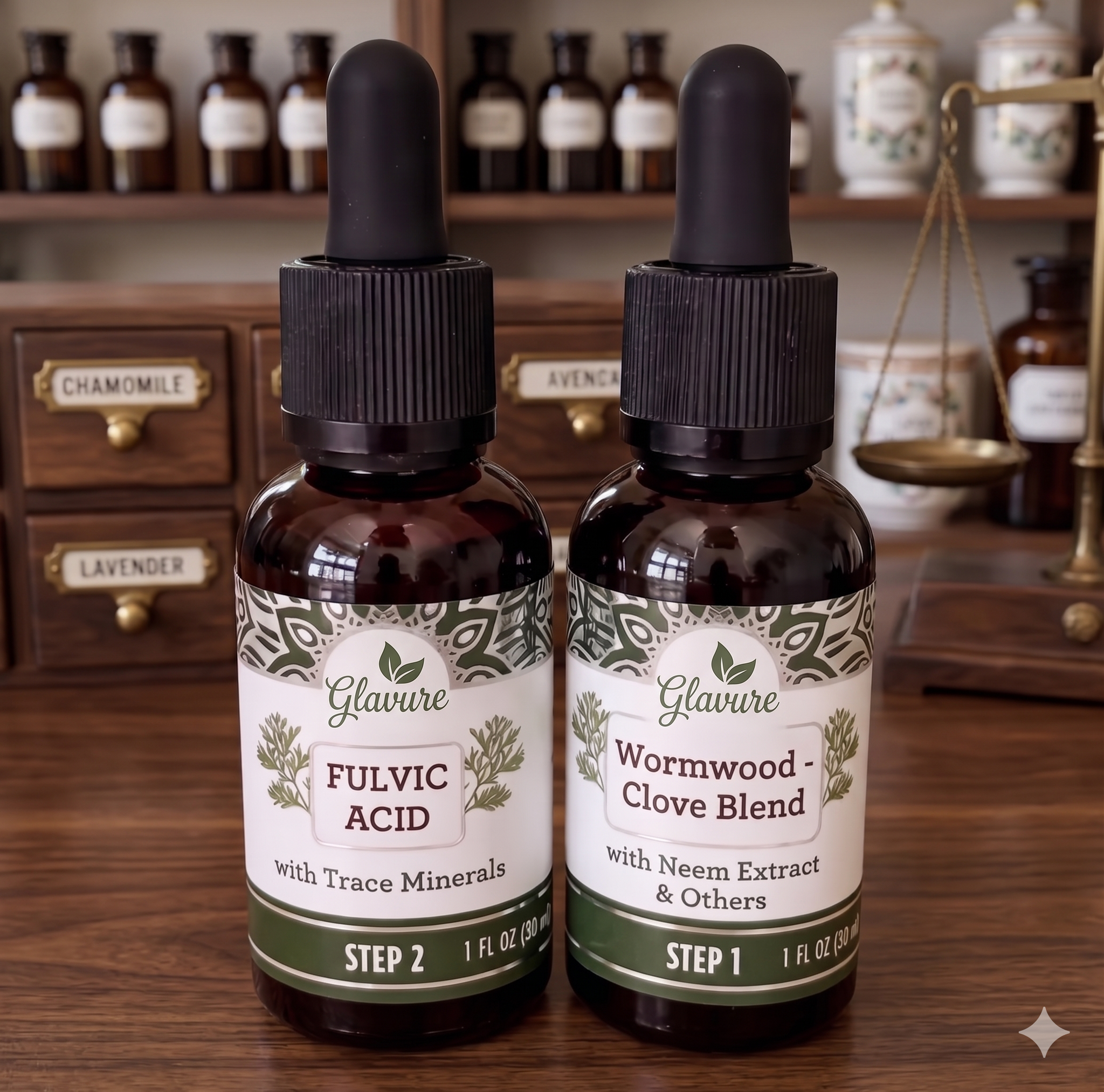 Glavure Gut Cleanse 2 Step Parasite Cleanse Kit - Natural Herbal Detox for a happier and Healthier Gut