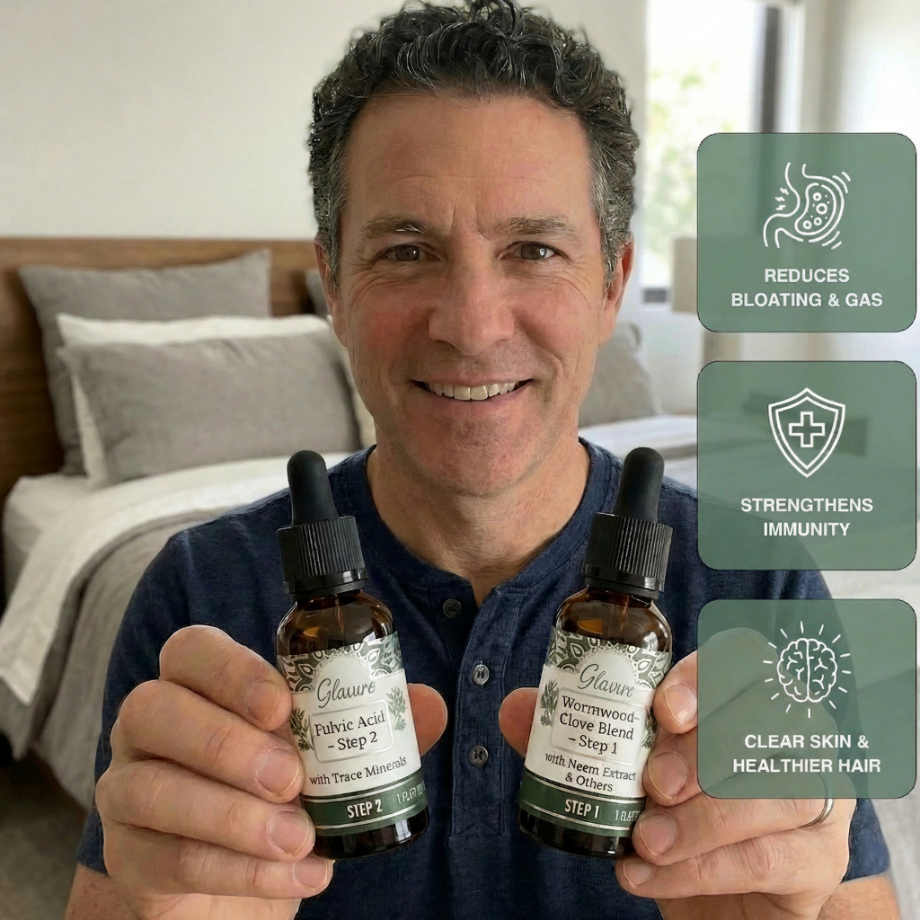 Glavure Gut Cleanse 2 Step Parasite Cleanse Kit - Natural Herbal Detox for a happier and Healthier Gut